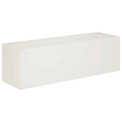 vidaXL Garden Planter White 80 x 30 x 30 cm Cold-rolled Steel