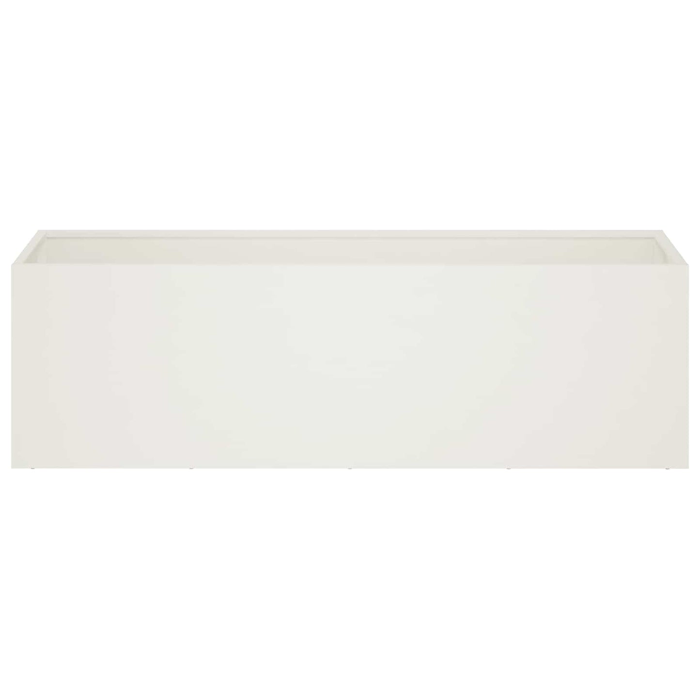 vidaXL Garden Planter 2 pcs White 80 x 30 x 30 cm Cold-rolled Steel