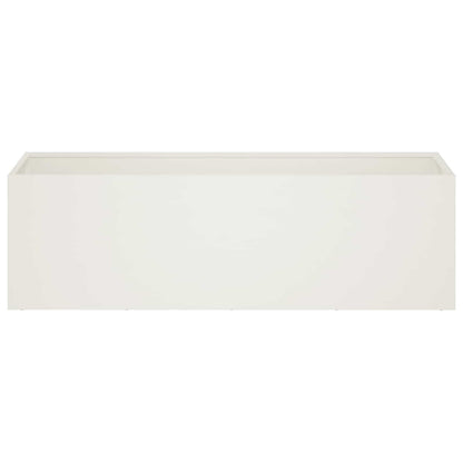 vidaXL Garden Planter 2 pcs White 80 x 30 x 30 cm Cold-rolled Steel