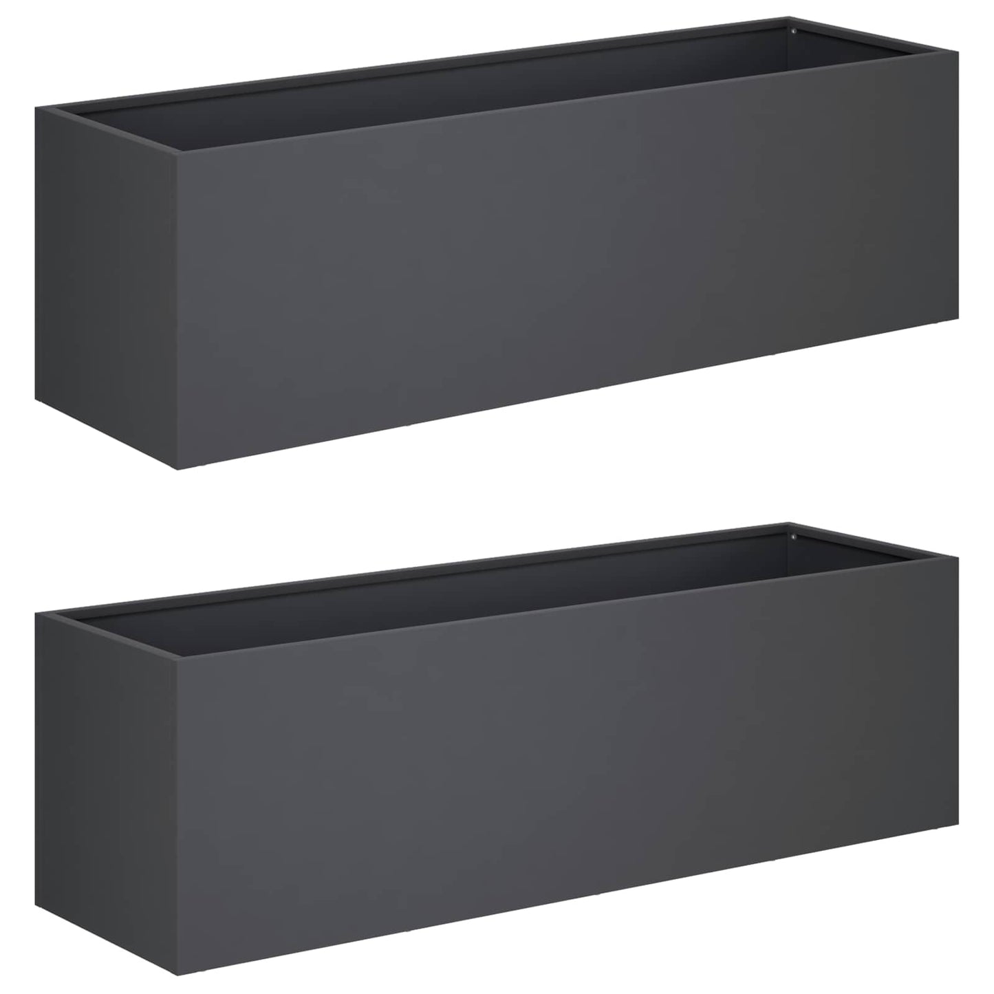 vidaXL Garden Planter 2 pcs Anthracite 80 x 30 x 30 cm