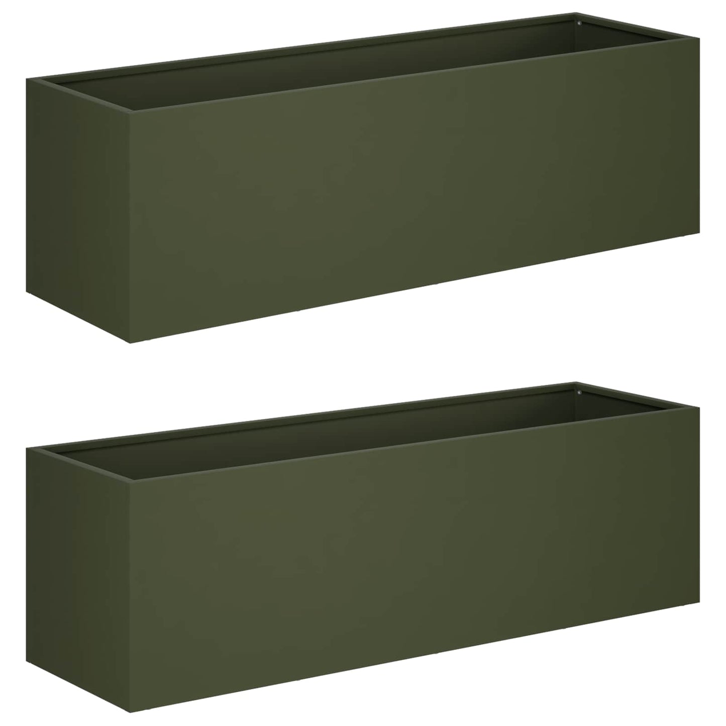 vidaXL Garden Planter 2 pcs Olive Green 80 x 30 x 30 cm