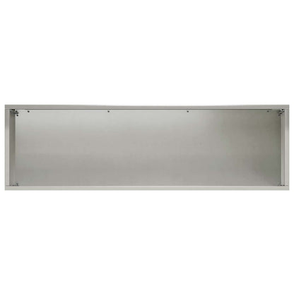 vidaXL Garden Planter Silver 80 x 30 x 30 cm Stainless Steel
