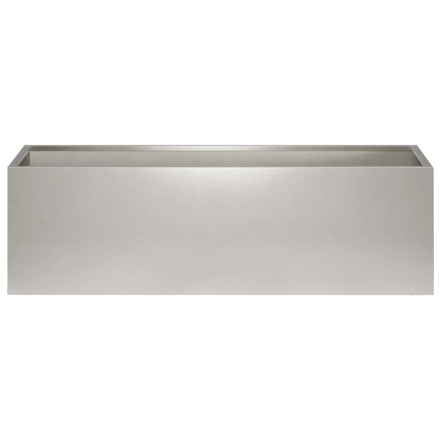 vidaXL Garden Planter 2 pcs Silver 80 x 30 x 30 cm Stainless Steel