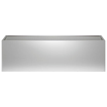 vidaXL Garden Planter 2 pcs Silver 80 x 30 x 30 cm Galvanised Steel