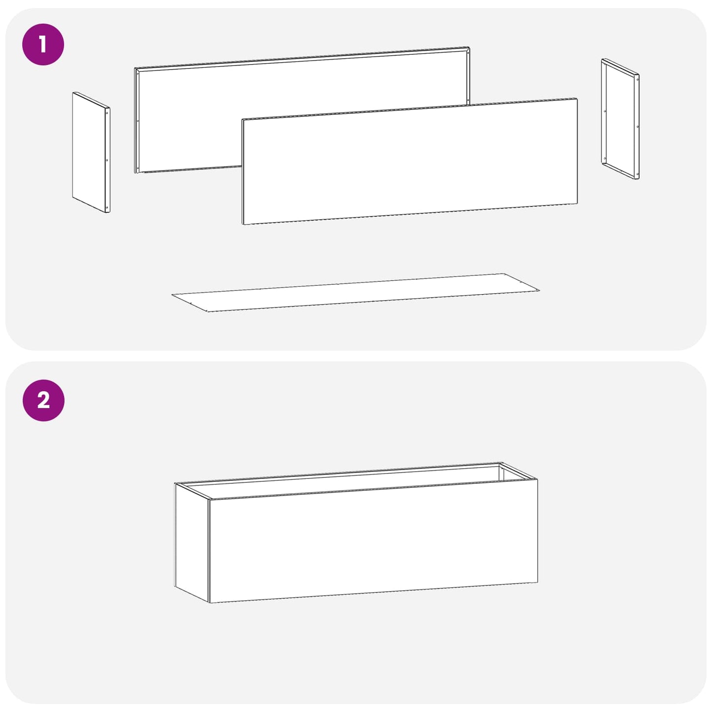 vidaXL Garden Planter Anthracite 100 x 30 x 30 cm Cold-rolled Steel