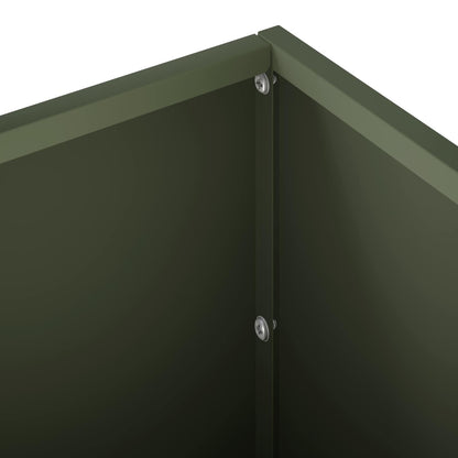 vidaXL Garden Planter Olive Green 100 x 30 x 30 cm Cold-rolled Steel