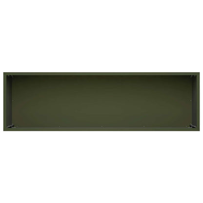 vidaXL Garden Planter Olive Green 100 x 30 x 30 cm Cold-rolled Steel