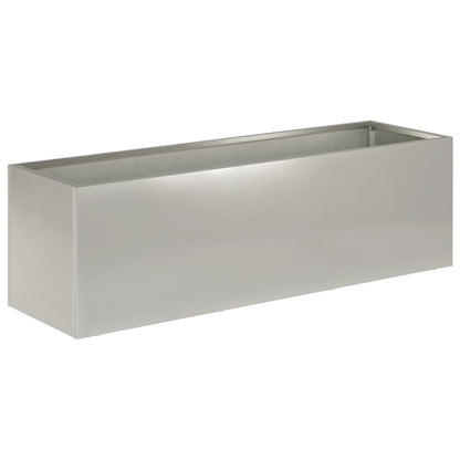 vidaXL Garden Planter Silver 100 x 30 x 30 cm Stainless Steel
