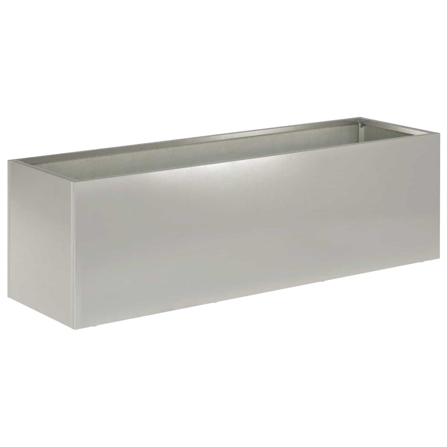 vidaXL Garden Planter 2 pcs Silver 100 x 30 x 30 cm Stainless Steel