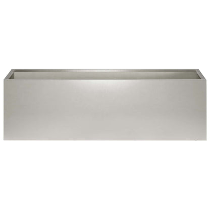 vidaXL Garden Planter 2 pcs Silver 100 x 30 x 30 cm Stainless Steel