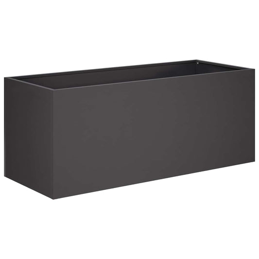 vidaXL Garden Planter Black 80 x 40 x 40 cm Cold-rolled Steel