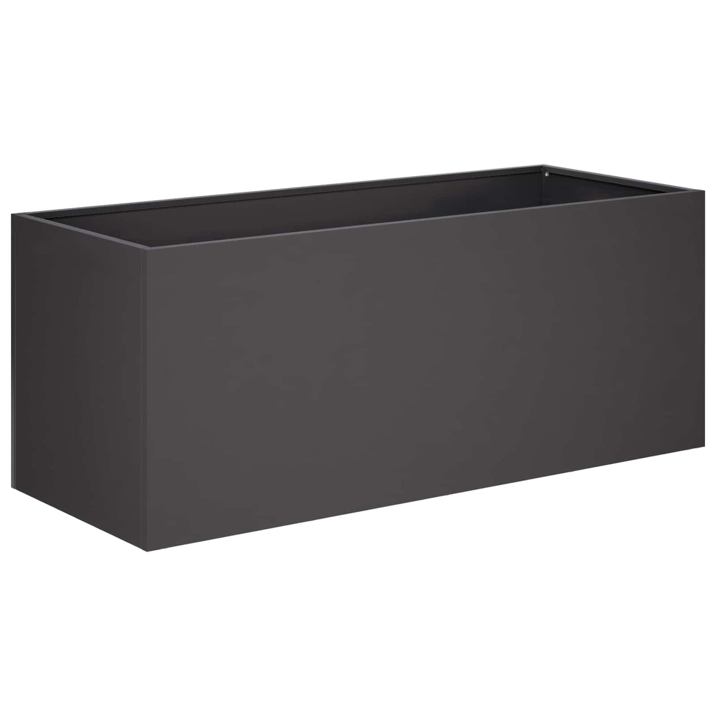 vidaXL Garden Planter 2 pcs Black 80 x 40 x 40 cm Cold-rolled Steel