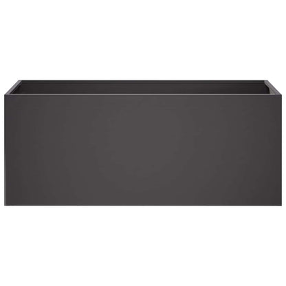 vidaXL Garden Planter 2 pcs Black 80 x 40 x 40 cm Cold-rolled Steel