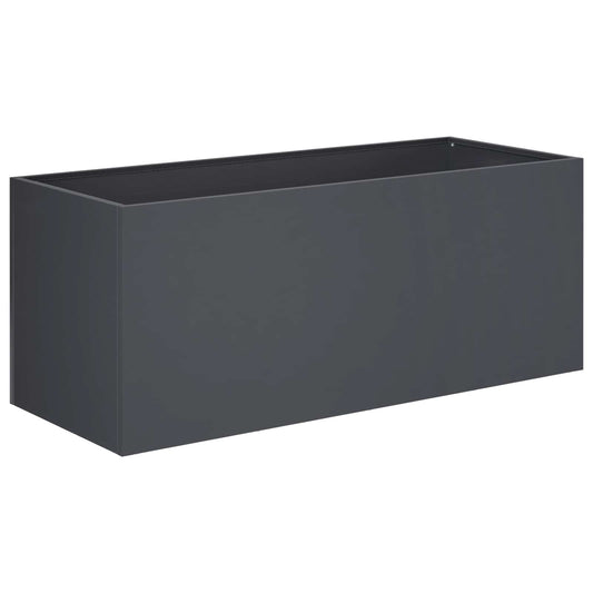 vidaXL Garden Planter Anthracite 80 x 40 x 40 cm Cold-rolled Steel