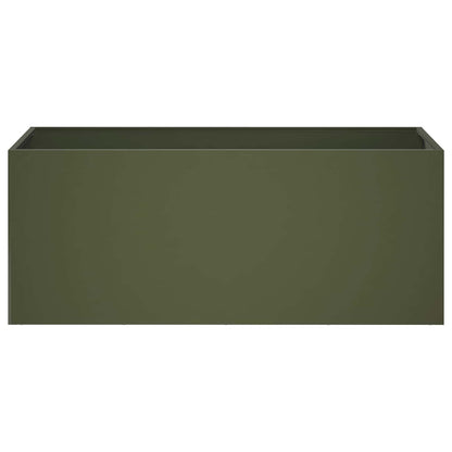 vidaXL Garden Planter Olive Green 80 x 40 x 40 cm Cold-rolled Steel