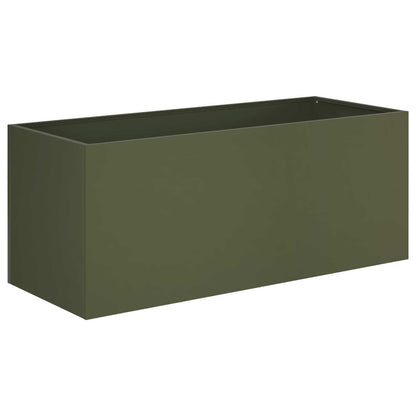vidaXL Garden Planter 2 pcs Olive Green 80 x 40 x 40 cm