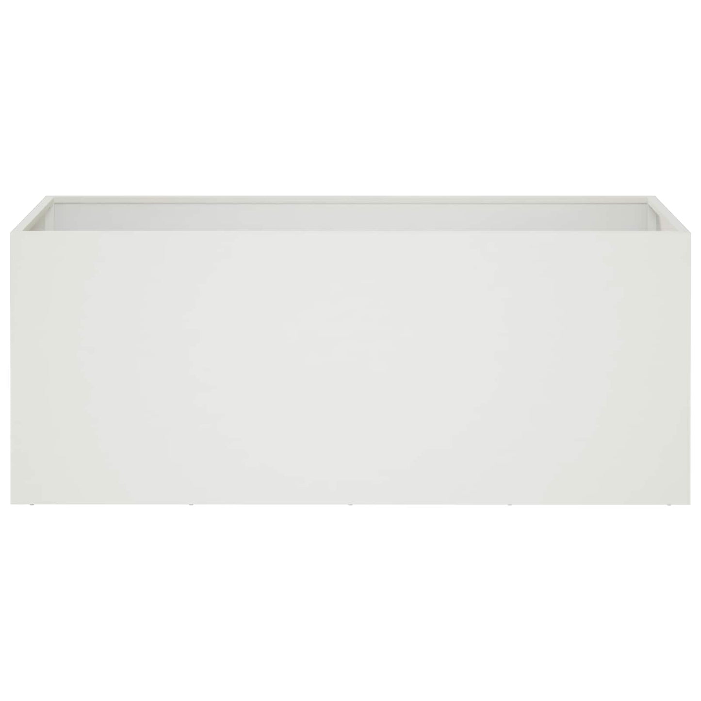 vidaXL Garden Planter 2 pcs White 100 x 40 x 40 cm Cold-rolled Steel