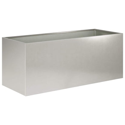 vidaXL Garden Planter Silver 100 x 40 x 40 cm Stainless Steel