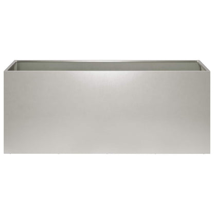 vidaXL Garden Planter Silver 100 x 40 x 40 cm Stainless Steel