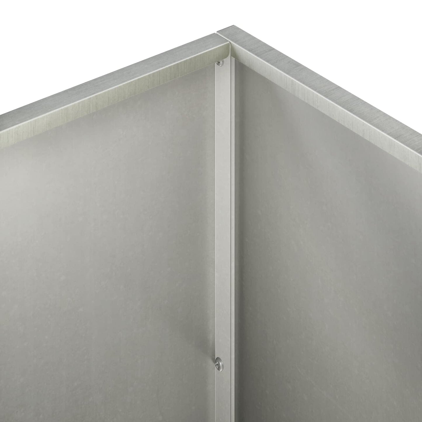 vidaXL Garden Planter 2 pcs Silver 100 x 40 x 40 cm Stainless Steel