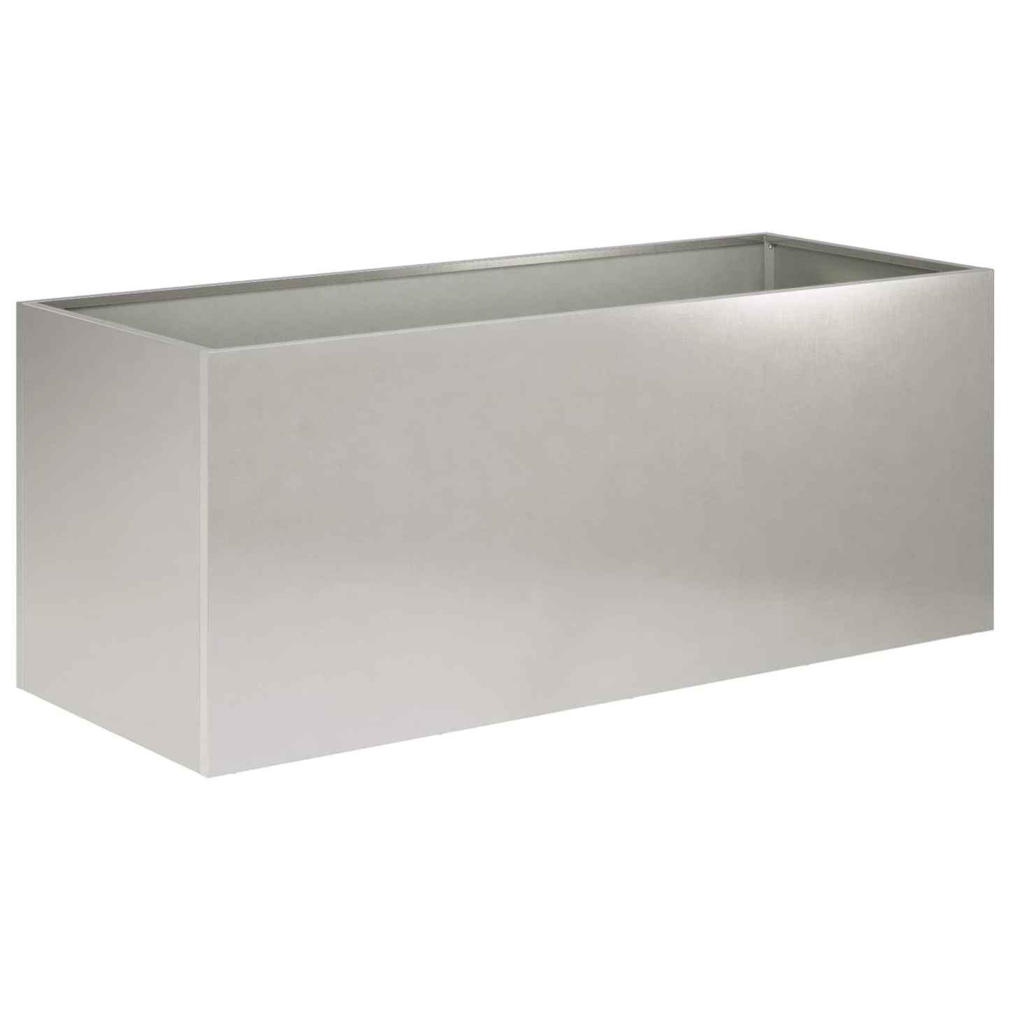 vidaXL Garden Planter 2 pcs Silver 100 x 40 x 40 cm Stainless Steel
