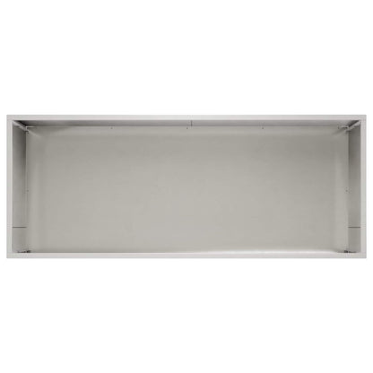 vidaXL Garden Planter 2 pcs Silver 100 x 40 x 40 cm Stainless Steel