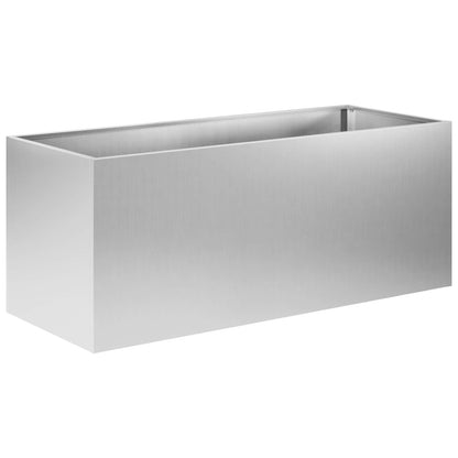 vidaXL Garden Planter Silver 100 x 40 x 40 cm Galvanised Steel
