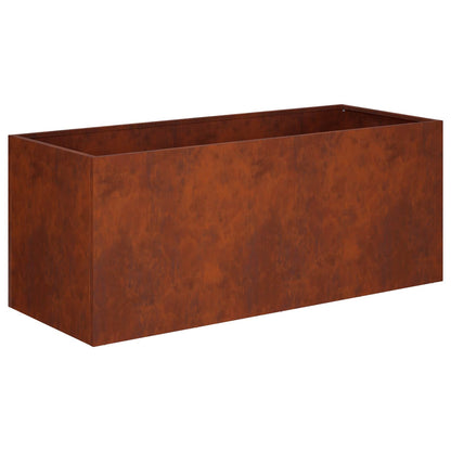 vidaXL Garden Planter Rusty 100 x 40 x 40 cm Weathering Steel