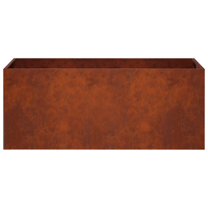 vidaXL Garden Planter 2 pcs Rusty 100 x 40 x 40 cm Weathering Steel