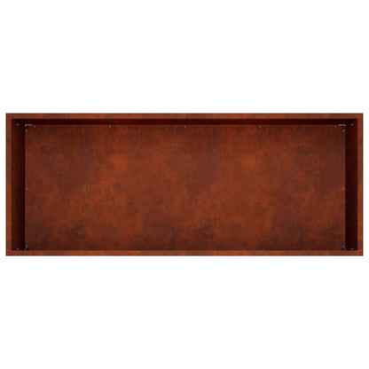 vidaXL Garden Planter 2 pcs Rusty 100 x 40 x 40 cm Weathering Steel
