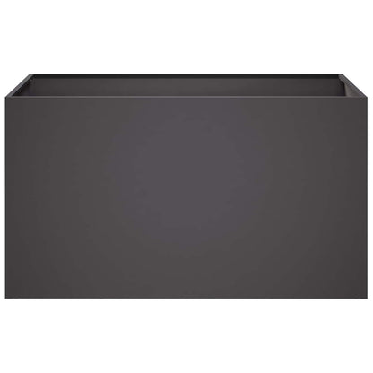 vidaXL Garden Planter 2 pcs Black 80 x 50 x 50 cm Cold-rolled Steel