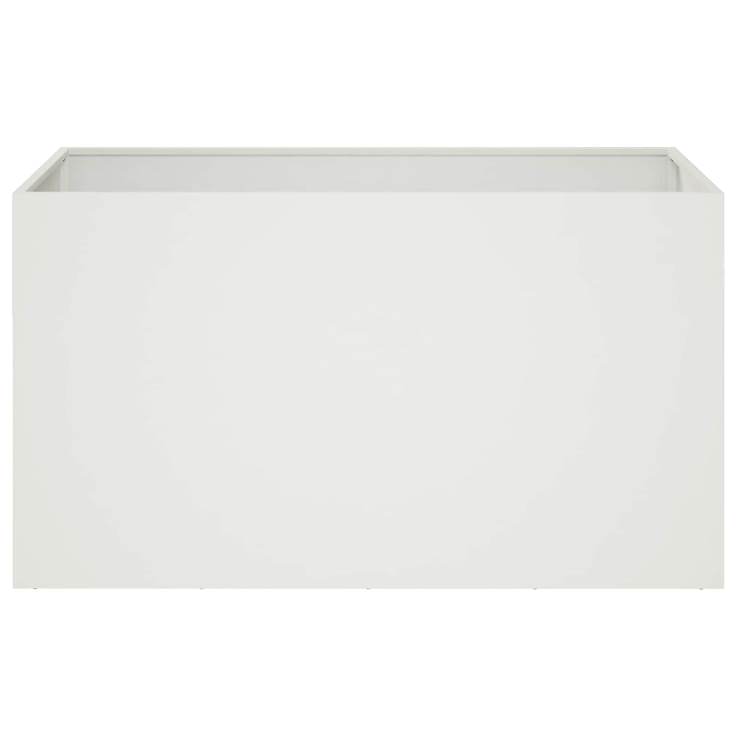 vidaXL Garden Planter White 80 x 50 x 50 cm Cold-rolled Steel