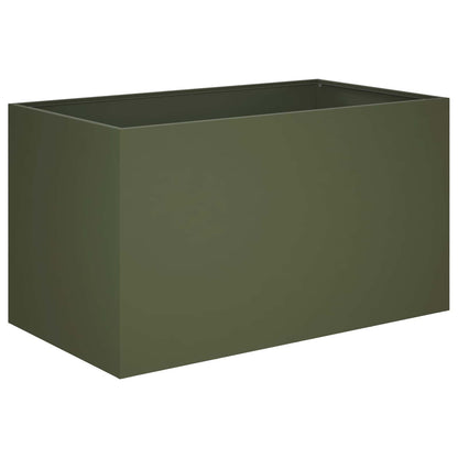vidaXL Garden Planter 2 pcs Olive Green 80 x 50 x 50 cm