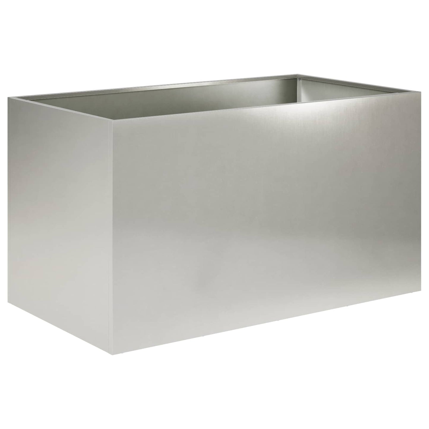 vidaXL Garden Planter Silver 80 x 50 x 50 cm Stainless Steel