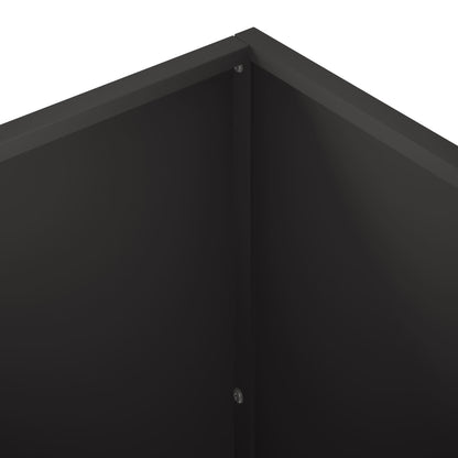 vidaXL Garden Planter 2 pcs Black 100 x 50 x 50 cm Cold-rolled Steel
