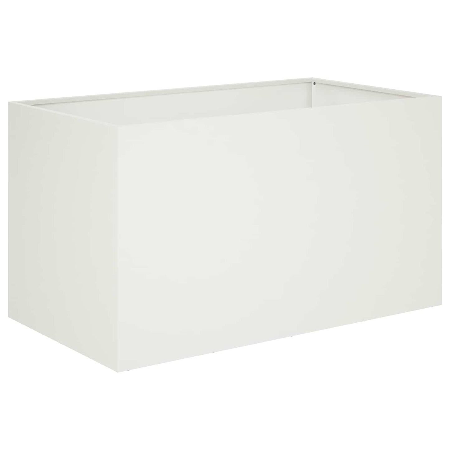 vidaXL Garden Planter 2 pcs White 100 x 50 x 50 cm Cold-rolled Steel