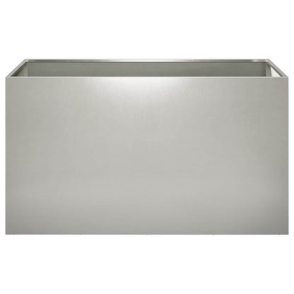 vidaXL Garden Planter Silver 100 x 50 x 50 cm Stainless Steel