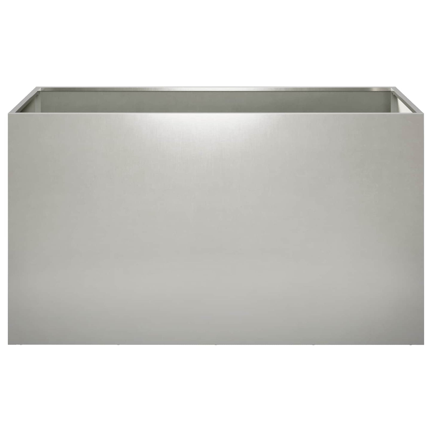 vidaXL Garden Planter 2 pcs Silver 100 x 50 x 50 cm Stainless Steel