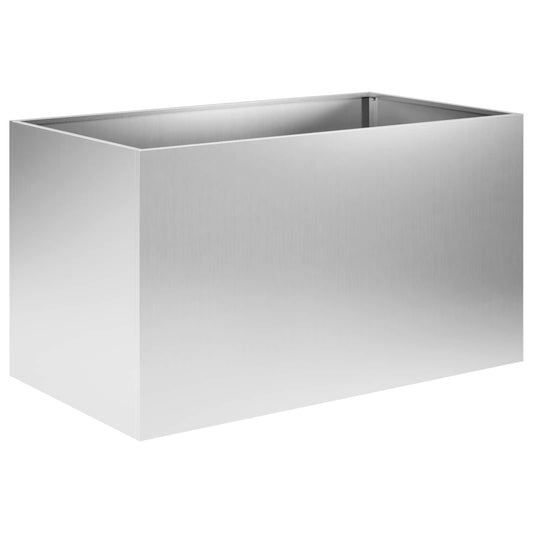 vidaXL Garden Planter Silver 100 x 50 x 50 cm Galvanised Steel