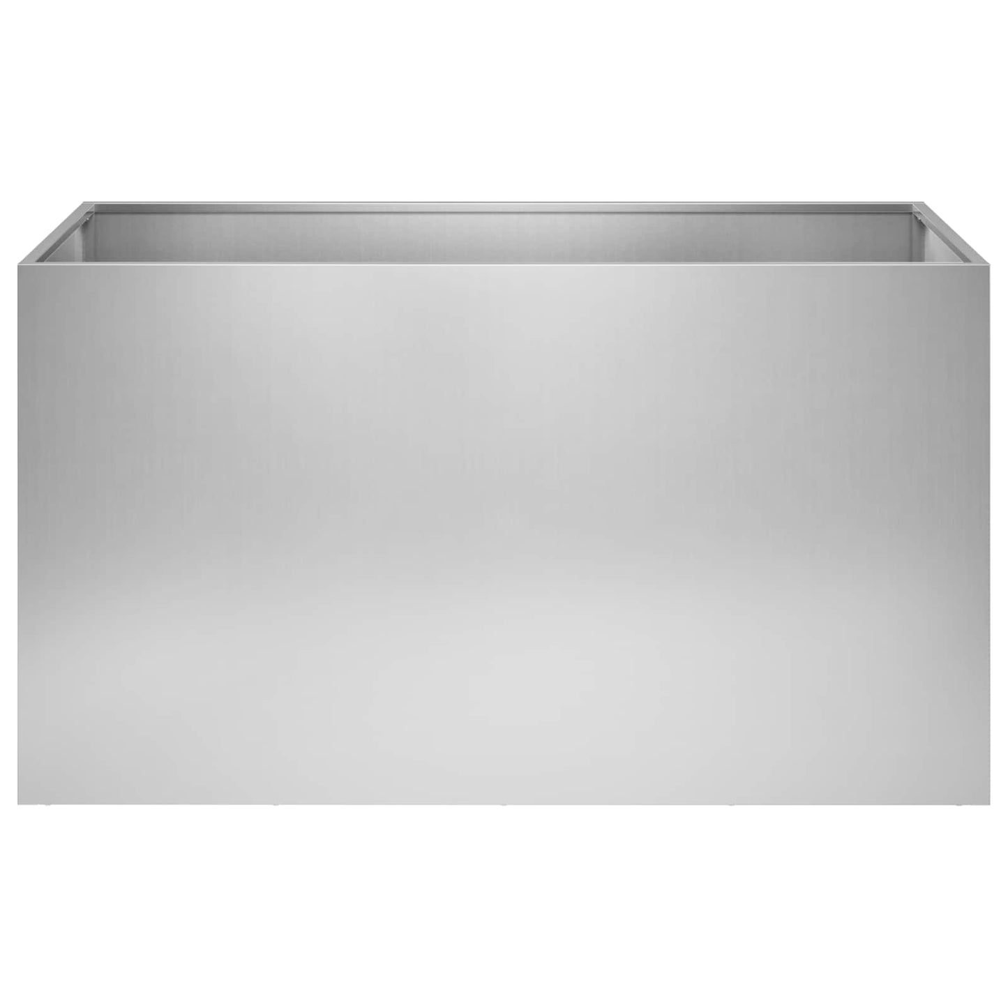 vidaXL Garden Planter 2 pcs Silver 100 x 50 x 50 cm Galvanised Steel