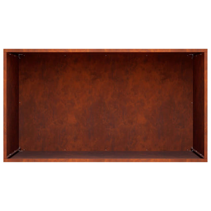 vidaXL Garden Planter 2 pcs Rusty 100 x 50 x 50 cm Weathering Steel