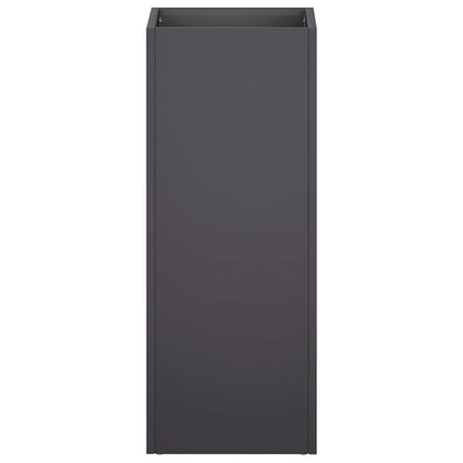 vidaXL Garden Planter 2 pcs Black 20 x 20 x 40 cm Cold-rolled Steel