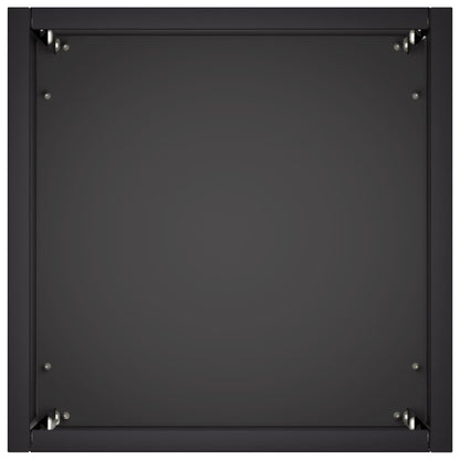 vidaXL Garden Planter 2 pcs Black 20 x 20 x 40 cm Cold-rolled Steel