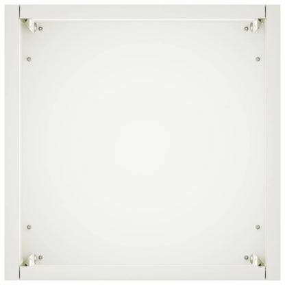 vidaXL Garden Planter White 20 x 20 x 40 cm Cold-rolled Steel