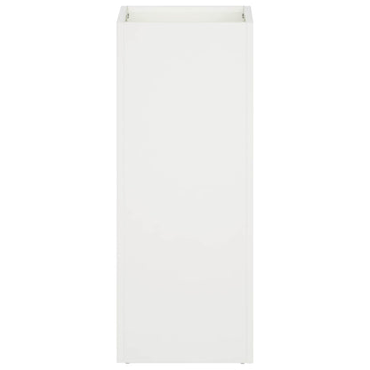 vidaXL Garden Planter 2 pcs White 20 x 20 x 40 cm Cold-rolled Steel