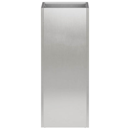 vidaXL Garden Planter Silver 20 x 20 x 40 cm Stainless Steel