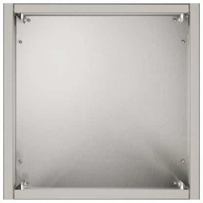 vidaXL Garden Planter 2 pcs Silver 20 x 20 x 40 cm Stainless Steel