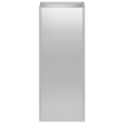 vidaXL Garden Planter 2 pcs Silver 20 x 20 x 40 cm Galvanised Steel
