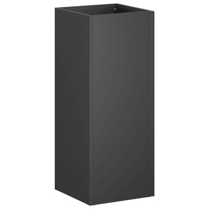 vidaXL Garden Planter 2 pcs Black 20 x 20 x 50 cm Cold-rolled Steel