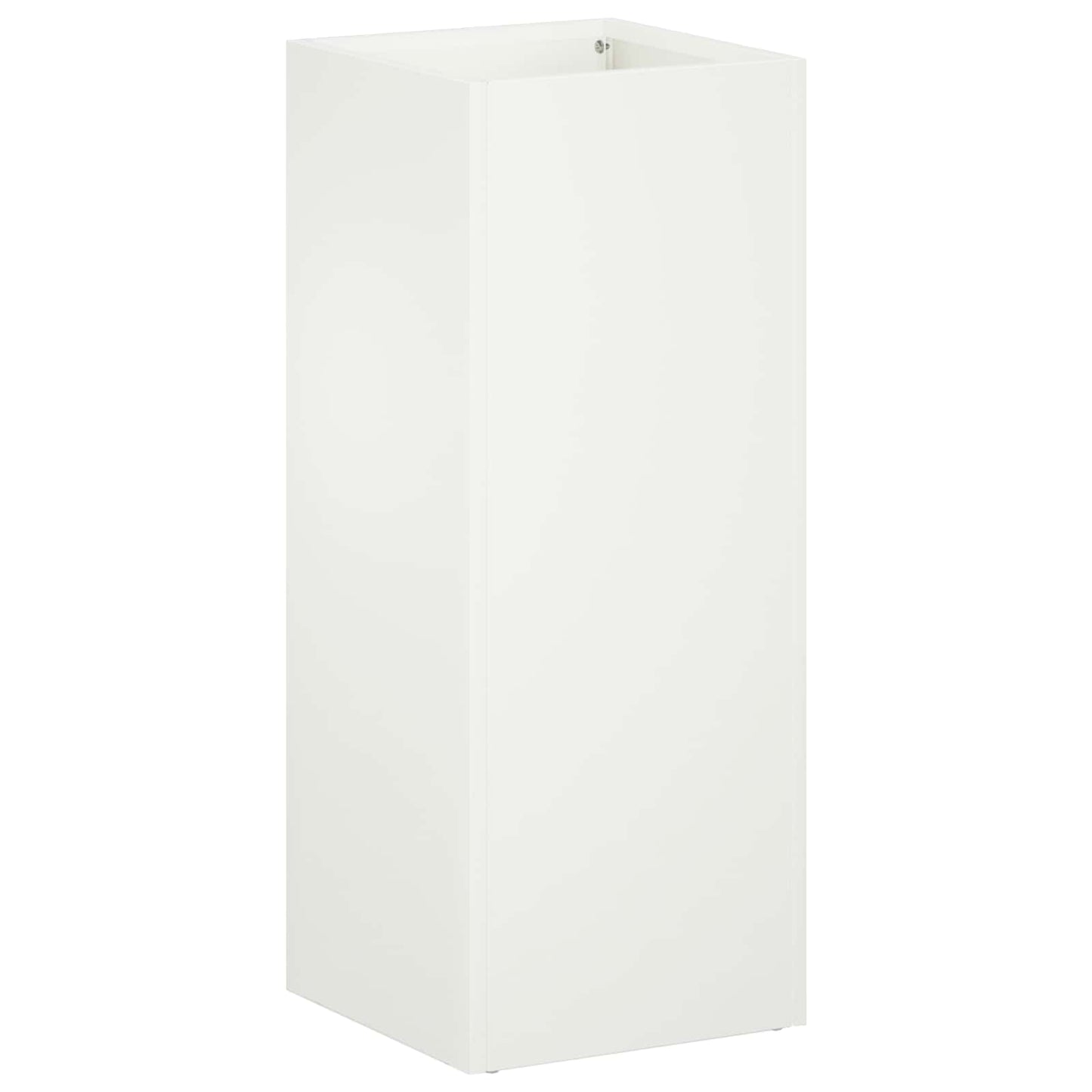 vidaXL Garden Planter 2 pcs White 20 x 20 x 50 cm Cold-rolled Steel